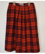 Pendleton Authentic Red Leslie Tartan Plaid Pleated Wool Skirt Sz 12 USA... - £27.61 GBP