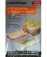VACUUM STORAGE BAG Large Clear Plastic Zip-Lock w Handle 17.5”x27.5”  1B... - £2.33 GBP
