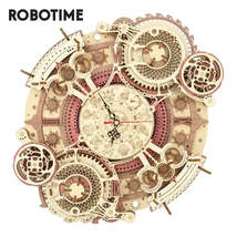 Robotime ROKR Time Art Zodiac Wall Clock 3D Wooden Puzzle Games Model Building K - £29.33 GBP+