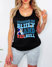 Running On Bluey And Red Bull Graphic Tank Top for Women Moms Mama Mother - $23.99