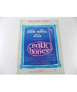 VINTAGE SONG SHEET MUSIC 1961 MILK AND HONEY  FROM THE BROADWAY MUSICAL - £7.00 GBP