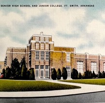 Senior High School Jr College Postcard Fort Smith Arkansas 1943 PCBG11A - £15.94 GBP
