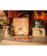 Holiday Christmas Card Bag Snowman Drum Candy Cane for Loving Family Dol... - £3.09 GBP