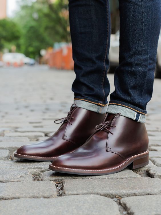 New Men’s Handmade Brown Color Ankle Lace Up Dress Leather Chukka Boots