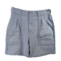 CABELAS Womens Sz 10 7-Pocket Hiker Shorts Light Blue Outdoor Active Wear - $25.00