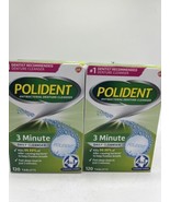 (2) Polident 3 Minute Antibacterial Denture Cleanser Mint Tablets 120 ct... - $299.09 MXN