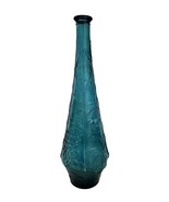 Vtg  MCM Empoli Glass Blue Grapes Cherry  Genie Bottle Decanter- no stop... - £34.93 GBP