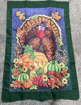Thanksgiving Turkey Porch Garden Flag Decor Approximately 28.5”x 42” - $8.59