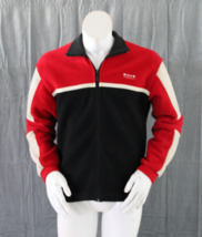 Vintage Westbeach Fleece Jacket - Red on Black Colorway - Men&#39;s Medium - £67.06 GBP