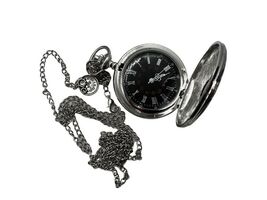 Silver-Plated Quartz Pocket Watch: Fantasy Medal Retro Elegance - $32.51 CAD