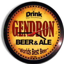 GENDRON BEER and ALE BREWERY CERVEZA WALL CLOCK - £22.52 GBP