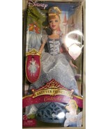 Disney GLITTER PRINCESS CINDERELLA 12&quot; Barbie Doll + Girls Tiara Mattel ... - £23.68 GBP