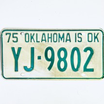 1975 United States Oklahoma Oklahoma County Passenger License Plate YJ-9802 - €11,20 EUR
