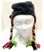 American Widgeon Girls Fleece Winter Hat Floral Braids Multicolor - £6.77 GBP