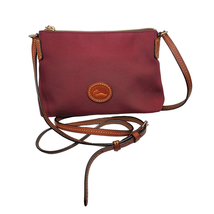 Dooney &amp; Bourke Crossbody Pouchette Dark Red Nylon Shoulder Bag Purse - £46.14 GBP