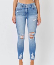 Cello Jocelyn High Rise Distressed Skinny Jeans Medium Wash - $23.76+