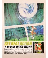 7-UP - Tennis Player - Get Real Action-7-UP YOUR THIRST -1964 Vintage Pr... - $9.88