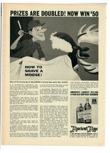 1962 Ancient Age Bourbon Vintage Print Ad How To Shave A Moose Frankfort KY - £7.75 GBP