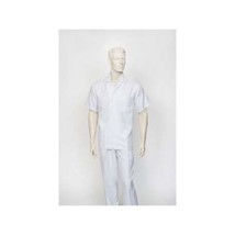 Men 2pc Walking Leisure Suit Short Sleeves By DREAMS 256 Solid White New image 2