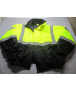 ULINE S-21675-3X Class 3 Hi-Vis Safety Bomber Jacket reflective Coat Men... - $59.40