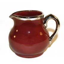 Creamer Sudlows Burslem Pottery Cranberry Burgundy Silver Rim  England V... - £7.78 GBP