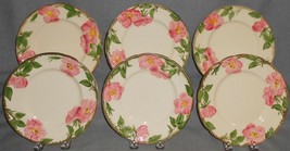 Set (6) Franciscan Desert Rose Pattern Salad Plates Made In Usa - £79.61 GBP