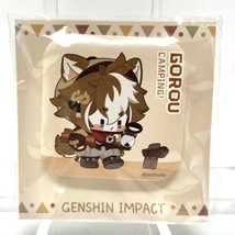 Genshin Impact Mihoyo Relaxing Camping Series Square-shaped Tin Badge Gorou - £11.62 GBP
