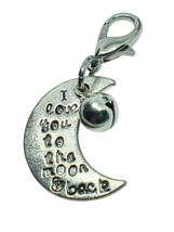 Moon and Back Keyring Love You To The Moon &amp; Back Bell Charm Purse Valen... - £3.91 GBP