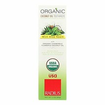 Radius Organic Mint Aloe Neem Toothpaste 3 Oz Pack of 1 - £11.15 GBP