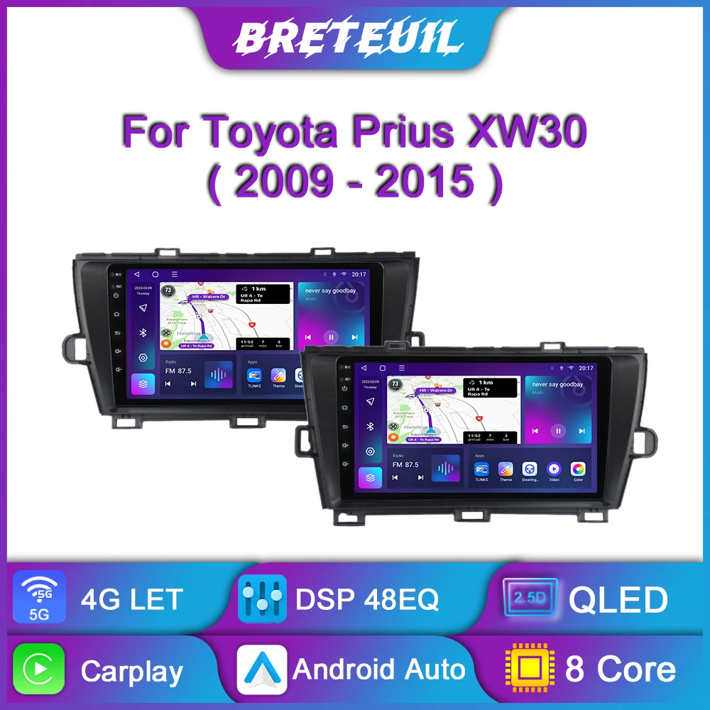 For Toyota Prius XW30 2009 - 2015 Car Radio Android Multimedia Video Player GPS - £111.74 GBP+