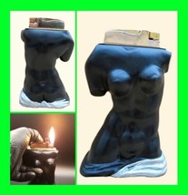 Stunning Vintage Mid Century Nude Female Bust Chest Table Petrol Lighter... - £241.35 GBP