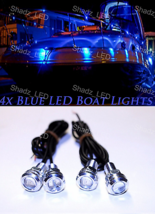 4x Blue LED Boat Light Waterproof Transom Underwater Seadoo Wave Runner - £14.78 GBP