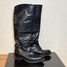 Frye Dorado Riding Boots Womens Size 7 Black Leather Rabbit Fur Lined Eq... - $152.64