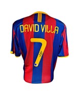 David Villa Barcelona Soccer Jersey BAS COA Signed Spain - $349.95