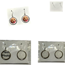 Customized Personalized Metal Earrings Your Photo Text Design Children D... - $12.86