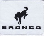 FORD BRONCO 3x4 SEW/IRON PATCH EMBROIDERED WHITE BADGE PONY HORSE TRUCK ... - £10.27 GBP