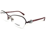 Vogue Eyeglasses Frames VO 3944-B 717-S Burgundy Red Silver Crystals 54-... - $60.66