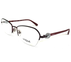 Vogue Eyeglasses Frames VO 3944-B 717-S Burgundy Red Silver Crystals 54-18-135 - £47.73 GBP