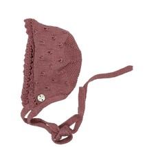 Paz Rodriguez Knit Newborn Bonnet &quot;Cascada&quot; 4M Rose - $29.46 CAD