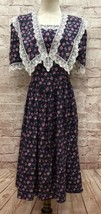 Vintage Gunne Sax Dress Junior 3/4 Floral Lace 80s Church Modest Prairie NEW - £440.90 GBP