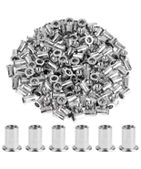 Powlankou 150 Pieces 1/4&quot;-20 Stainless Steel Rivet Nuts Flat Head Thread... - $508.33 MXN