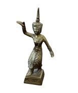 Handcrafted Brass Thai Dancer Statue - Small Decorative Figurine - $14.40