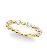 14K Solid Yellow Gold Round Fashion Lab Grown Diamond Ball Band Ring 0.5... - €5.085,13 EUR