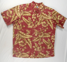 Reyn Spooner Hawaiian Aloha Red Floral Pullover Shirt Mens XLarge EUC - $50.99