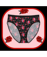 M L  XXL Black Pink Red Rose Cotton Victorias Secret High-Leg Waist Brie... - £8.64 GBP