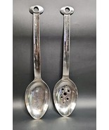 Norpro Stainless Utensil Set Mini Solid &amp; Mini Slotted Cooking Serving S... - €21,38 EUR