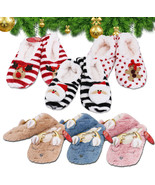 Women&#39;s 3 Pack Sherpa Lined Soft Reindeer Slippers Socks Shoes - $35.54 CAD