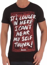 Bench Urbanwear Uomo Nero It&#39;s più Forte IN Here T-Shirt Can&#39;T Hear Me S... - $14.99