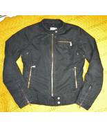 Vintage Faded Harley-Davidson Biker Jacket-Cotton Embroidered Logo Zip W... - $59.95