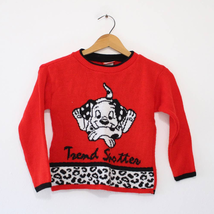 Vintage Kids Walt Disney 101 Dalmatian Sweater Medium 5/6 - £21.19 GBP